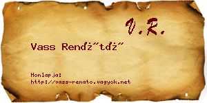 Vass Renátó névjegykártya