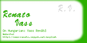 renato vass business card
